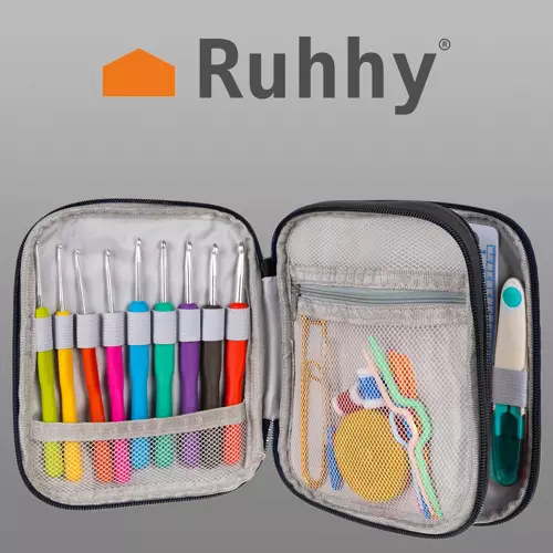 Hobby súprava na háčkovanie – 85+1 dielov v praktickom puzdre (WNDR19456) - Image 2