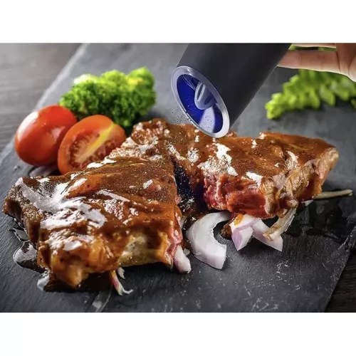 Elektrická súprava mlynčekov na soľ a korenie – 2 ks s LED osvetlením (WNDR19558) - Image 5