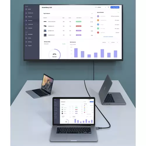 HDMI 2.1 kábel 8K – 2 m, pozlátené konektory, PVC ochrana, vysokorýchlostný prenos 48 Gbps (WNDR18929) - Image 7