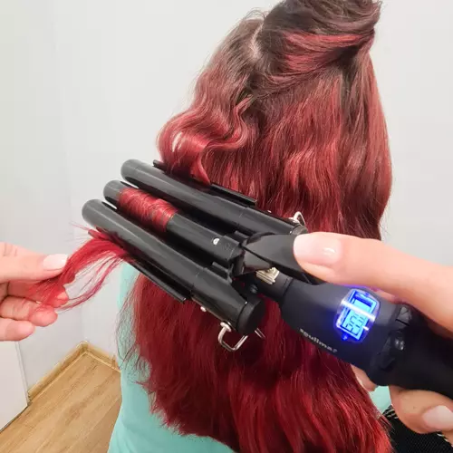 Trojvalcová kulma na vlasy – s PTC ohrevom a nastaviteľnou teplotou (WNDR19389) - Image 4