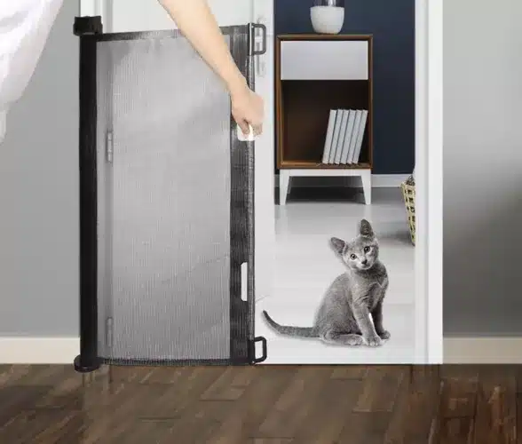 Ruhhy bezpečnostná bránka pre domáce zvieratá – čierna (WNDR19380) - Image 2