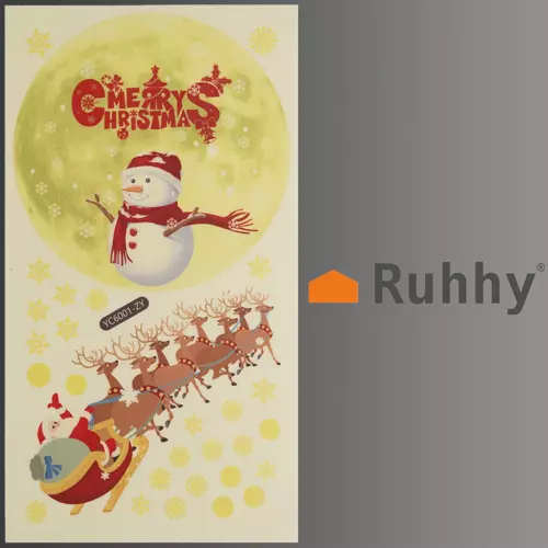 Vianočné fluorescenčné nálepky na okno – 29 ks (WNDR16300) - Image 2