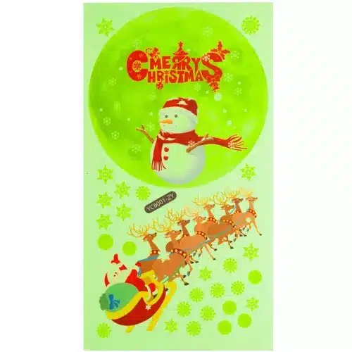 Vianočné fluorescenčné nálepky na okno – 29 ks (WNDR16300) - Image 9