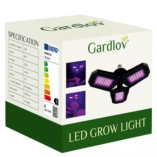 LED pestovateľská lampa Gardlov s 108 diódami – pre zdravý rast rastlín (WNDR20440) - Image 3