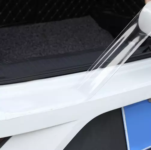 Ochranná fólia proti poškriabaniu a kryt na prahy áut – priehľadná, 50 mm x 5 m (WNDR20881) - Image 6