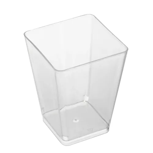 Sada 50 ks štvorcových dezertných pohárov – 120 ml, transparentné (WNDR21164) - Image 5