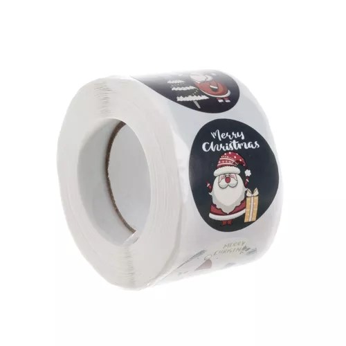 Vianočné nálepky – 500 ks v rolke - Ruhhy (WNDR22328) - Image 2