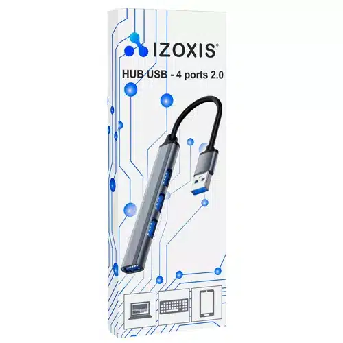 Izoxis 4-portový USB HUB – praktické a elegantné riešenie pre rozšírenie USB pripojenia (WNDR23316) - Image 2
