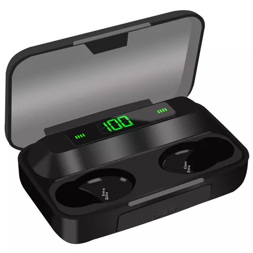 Bezdrôtové Bluetooth slúchadlá s LCD displejom a powerbank puzdrom – sloboda pohybu a dlhá výdrž (WNDR23533) - Image 2