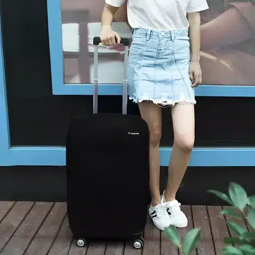 TRIZAND prémiový obal na kufor – čierny – veľkosť L (WNDR23838) - Image 5