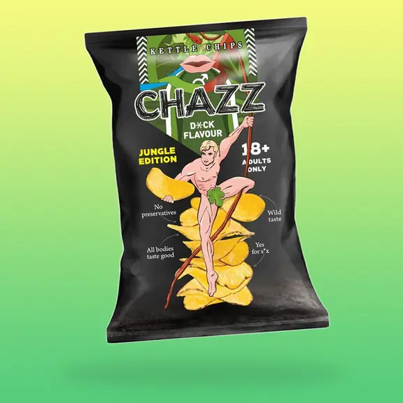 Chazz zemiakové chipsy s príchuťou penisu – Odvážny snack pre zvedavých a otvorených – 90 g - Image 2