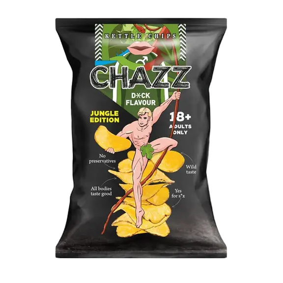 Chazz zemiakové chipsy s príchuťou penisu – Odvážny snack pre zvedavých a otvorených – 90 g - Image 3