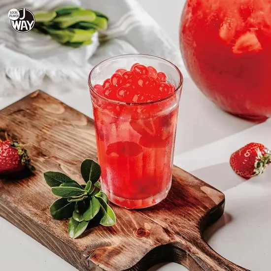 JWAY Popping Boba – osviežujúce praskajúce boba guličky s jahodovou príchuťou – 500 g - Image 2