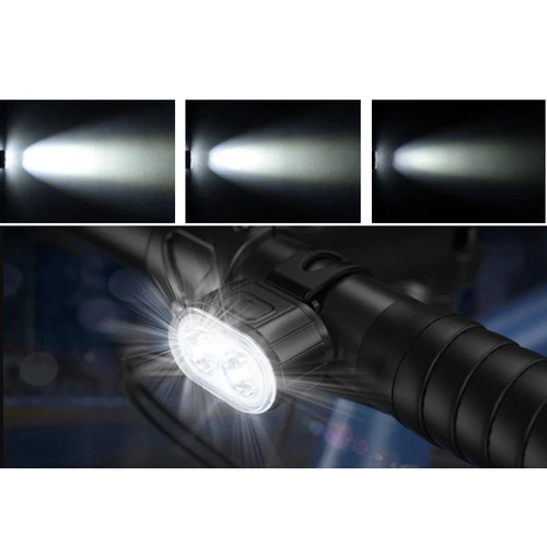 Trizand cyklistická lampa – predný a zadný LED reflektor set – odolný, nepremokavý, USB nabíjanie (WNDR24003) - Image 5