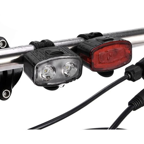 Trizand cyklistická lampa – predný a zadný LED reflektor set – odolný, nepremokavý, USB nabíjanie (WNDR24003) - Image 7