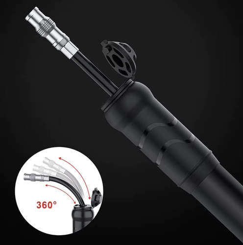 TRIZAND kompaktná cyklistická pumpa s držiakom na rám (WNDR25392) - Image 3