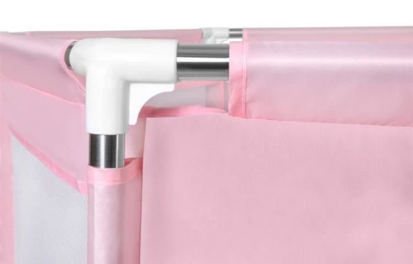 Detská ohrádka z nehrdzavejúcej ocele – svetloružová - Image 4