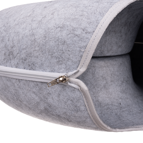 PURLOV Anti-stresový donutový tunel pre mačky – sivý (WNDR25810) - Image 9