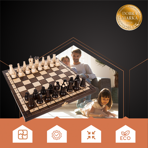 Ruhhy skladací drevený šach – ručne vyrobený z elegantného dreva buk (WNDR26038) - Image 9