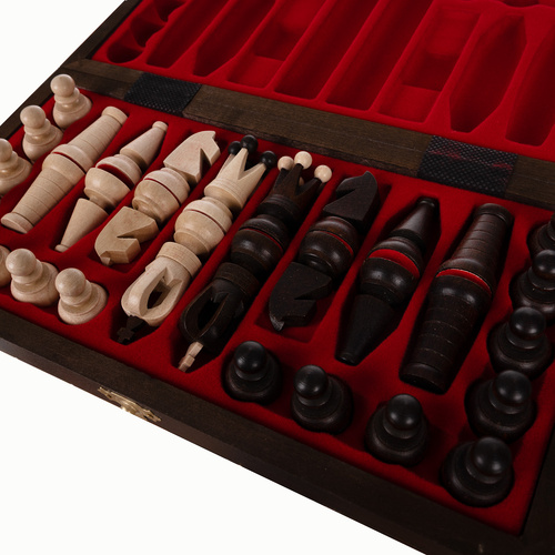 Ruhhy skladací drevený šach – ručne vyrobený z elegantného dreva buk (WNDR26038) - Image 8