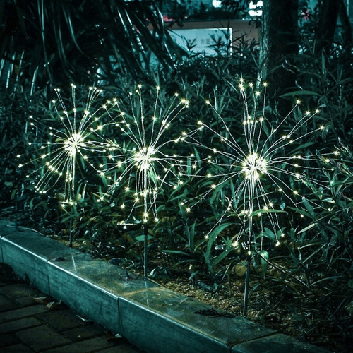 GARDLOV Solárna záhradná lampa v tvare púpavy – 2 ks, studená biela, IP65 (WNDR25477) - Image 5